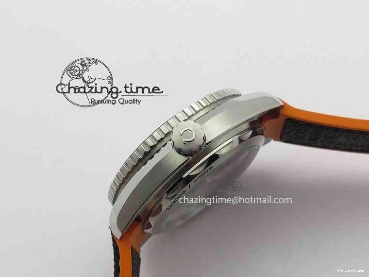 0417 Resilient Planet Ocean 2016 43.5mm SS OM 1:1 Best Edition Black Dial On Black Nylon Strap A 8167